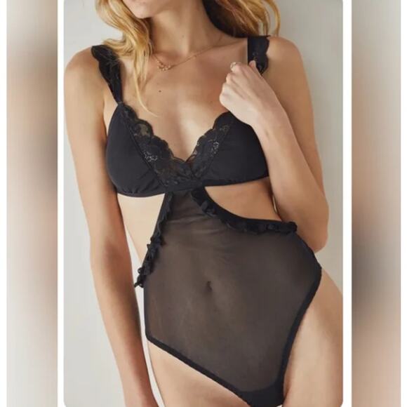 WE ARE HAH Key To Ur Heart Bodysuit Lingerie Noir Black M Sexy - Picture 3 of 11